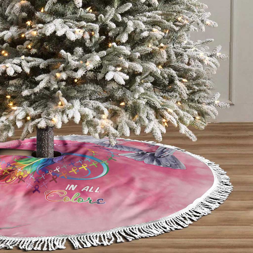 Australia Fight Cancer In All Colors Tree Skirt Galah Pink Tie Dye - Aussie Hoodie