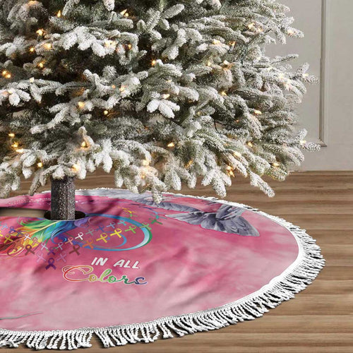 Australia Fight Cancer In All Colors Tree Skirt Galah Pink Tie Dye - Aussie Hoodie