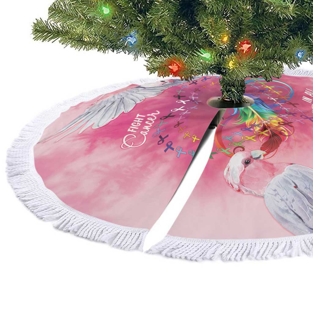 Australia Fight Cancer In All Colors Tree Skirt Galah Pink Tie Dye - Aussie Hoodie