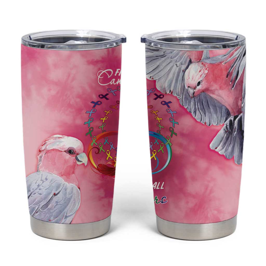 Australia Fight Cancer In All Colors Tumbler Cup Galah Pink Tie Dye - Aussie Hoodie