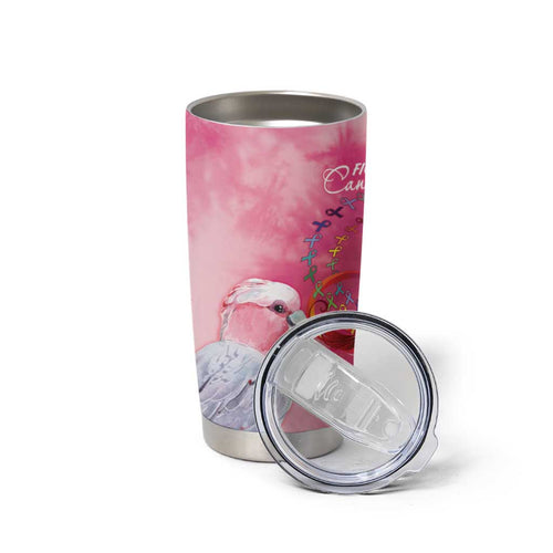 Australia Fight Cancer In All Colors Tumbler Cup Galah Pink Tie Dye - Aussie Hoodie
