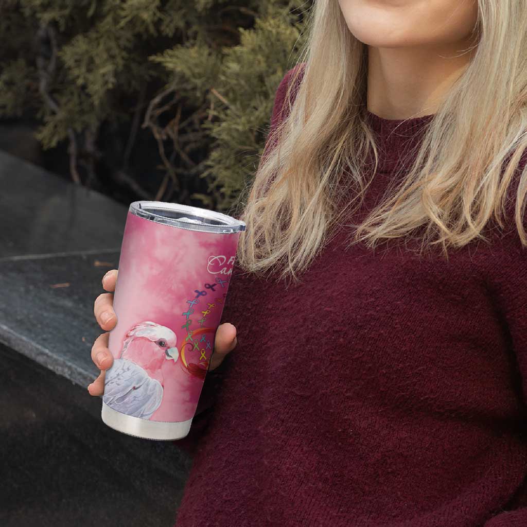 Australia Fight Cancer In All Colors Tumbler Cup Galah Pink Tie Dye - Aussie Hoodie