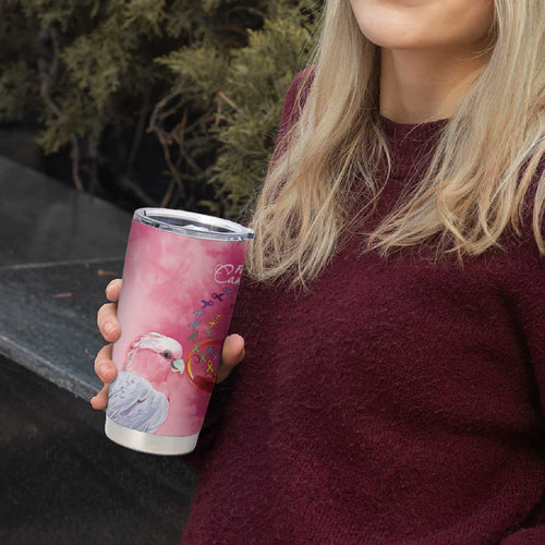 Australia Fight Cancer In All Colors Tumbler Cup Galah Pink Tie Dye - Aussie Hoodie
