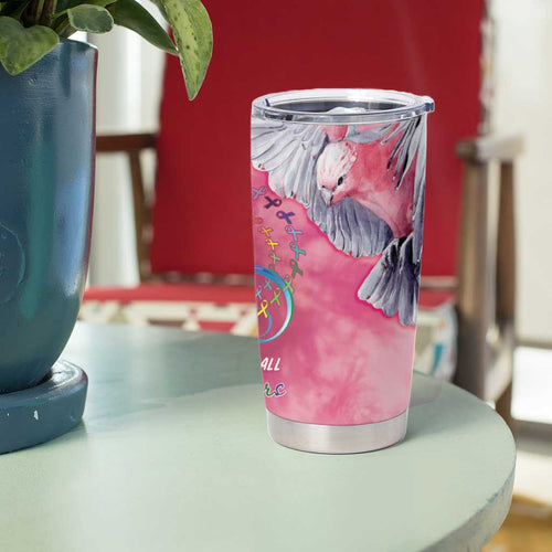 Australia Fight Cancer In All Colors Tumbler Cup Galah Pink Tie Dye - Aussie Hoodie