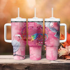 Australia Fight Cancer In All Colors Tumbler With Handle Galah Pink Tie Dye - Aussie Hoodie