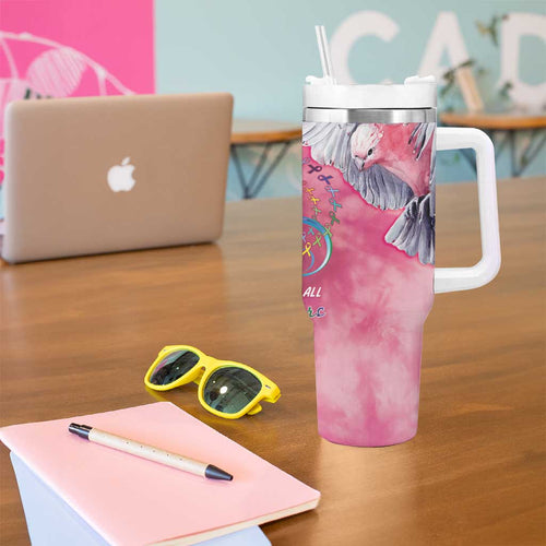 Australia Fight Cancer In All Colors Tumbler With Handle Galah Pink Tie Dye - Aussie Hoodie