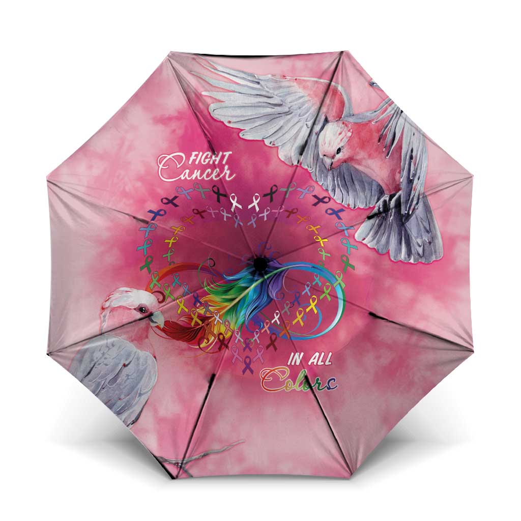 Australia Fight Cancer In All Colors Umbrella Galah Pink Tie Dye - Aussie Hoodie