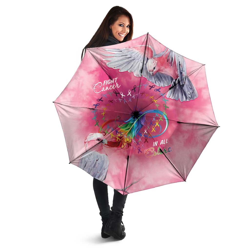 Australia Fight Cancer In All Colors Umbrella Galah Pink Tie Dye - Aussie Hoodie