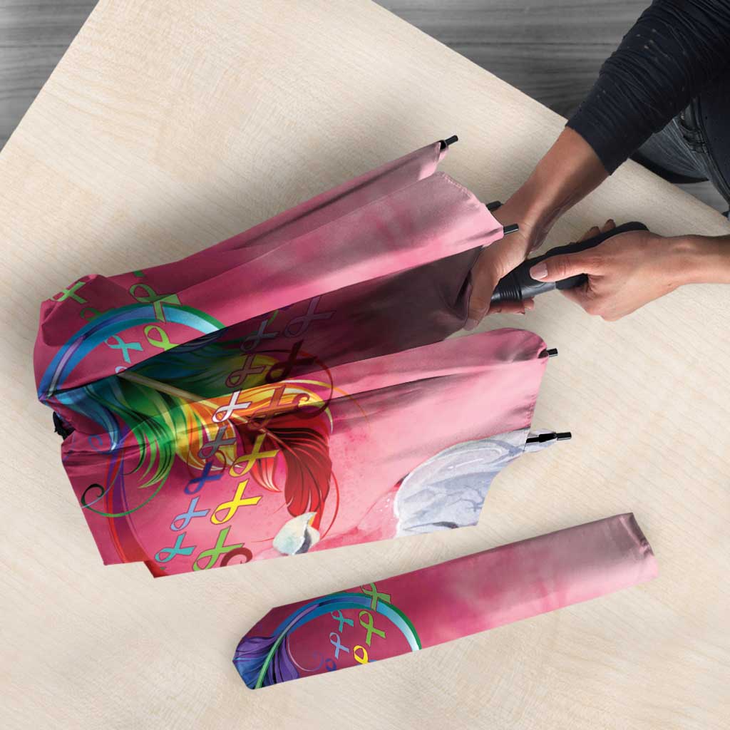 Australia Fight Cancer In All Colors Umbrella Galah Pink Tie Dye - Aussie Hoodie