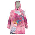 Australia Fight Cancer In All Colors Wearable Blanket Hoodie Galah Pink Tie Dye - Aussie Hoodie