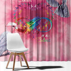 Australia Fight Cancer In All Colors Window Curtain Galah Pink Tie Dye - Aussie Hoodie