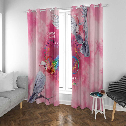 Australia Fight Cancer In All Colors Window Curtain Galah Pink Tie Dye - Aussie Hoodie