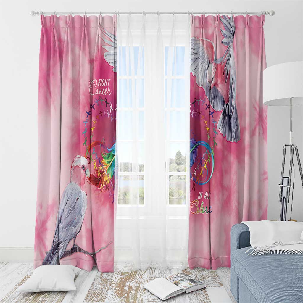 Australia Fight Cancer In All Colors Window Curtain Galah Pink Tie Dye - Aussie Hoodie