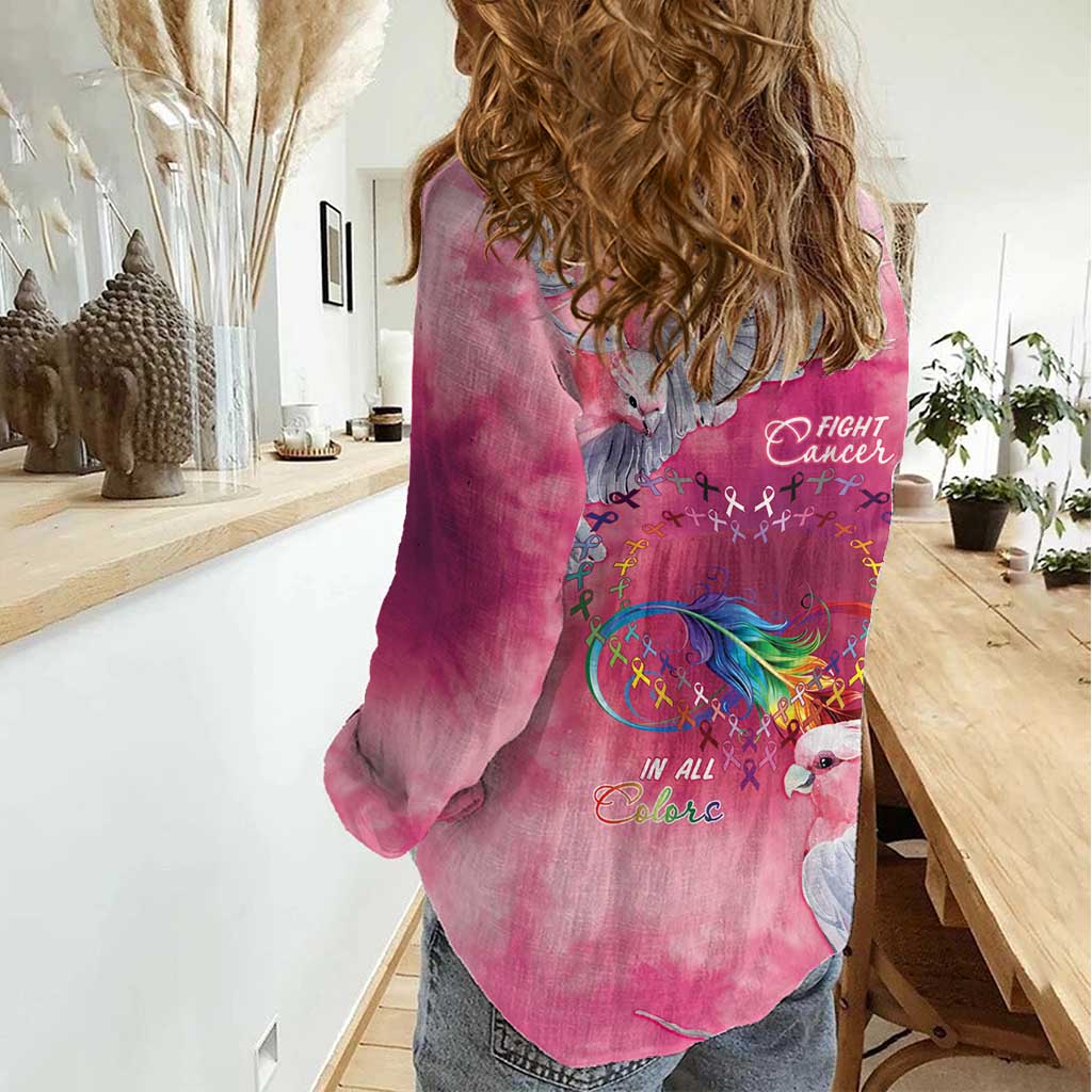 Australia Fight Cancer In All Colors Women Casual Shirt Galah Pink Tie Dye - Aussie Hoodie