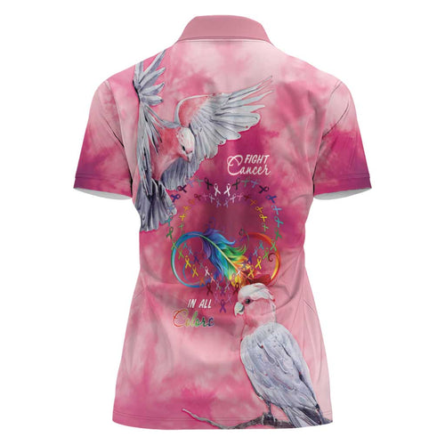 Australia Fight Cancer In All Colors Women Polo Shirt Galah Pink Tie Dye - Aussie Hoodie