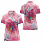 Australia Fight Cancer In All Colors Women Polo Shirt Galah Pink Tie Dye - Aussie Hoodie