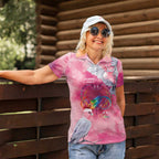 Australia Fight Cancer In All Colors Women Polo Shirt Galah Pink Tie Dye - Aussie Hoodie