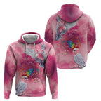 Australia Fight Cancer In All Colors Zip Hoodie Galah Pink Tie Dye - Aussie Hoodie