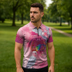 Australia Fight Cancer In All Colors Zipper Polo Shirt Galah Pink Tie Dye - Aussie Hoodie