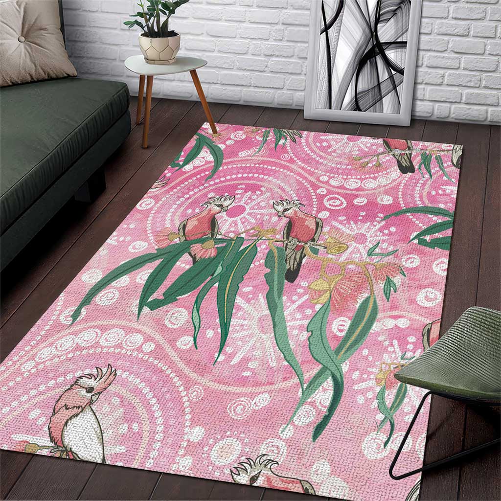 Australia Galah Aboriginal Area Rug Breast Cancer Awareness - Aussie Hoodie