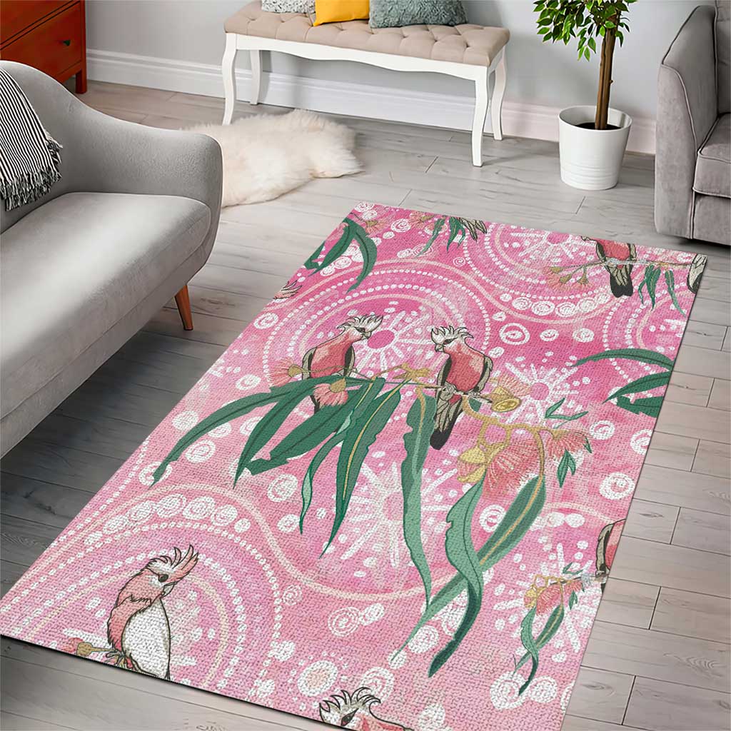 Australia Galah Aboriginal Area Rug Breast Cancer Awareness - Aussie Hoodie