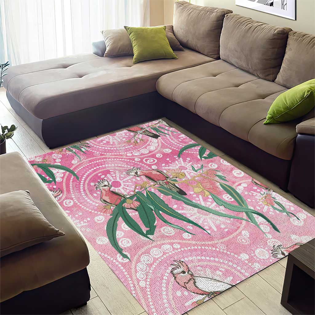 Australia Galah Aboriginal Area Rug Breast Cancer Awareness - Aussie Hoodie