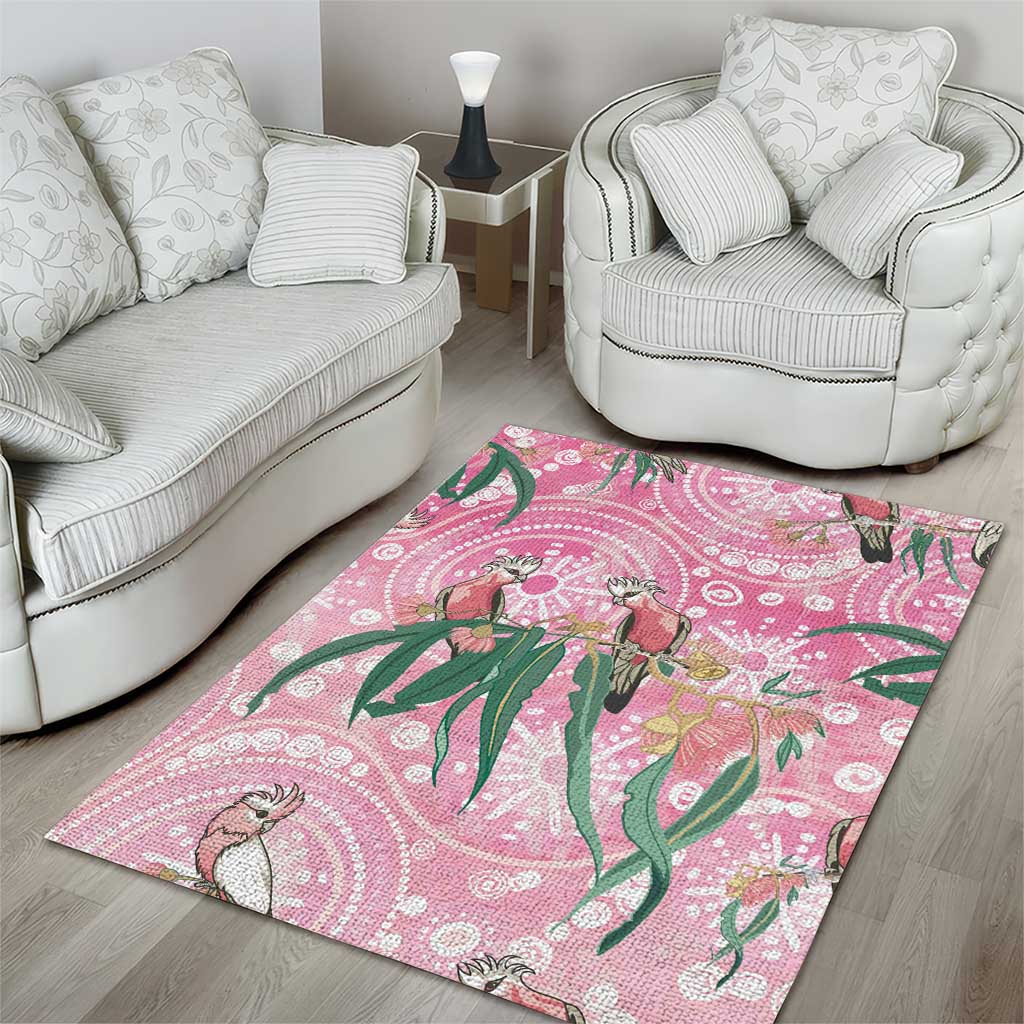 Australia Galah Aboriginal Area Rug Breast Cancer Awareness - Aussie Hoodie