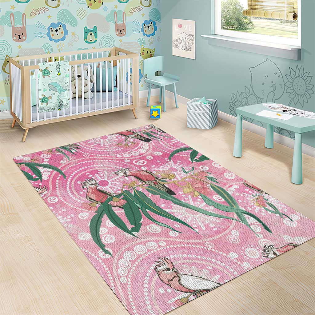 Australia Galah Aboriginal Area Rug Breast Cancer Awareness - Aussie Hoodie