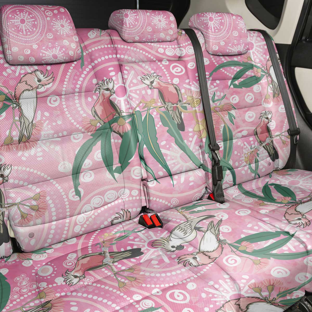 Australia Galah Aboriginal Back Car Seat Cover Breast Cancer Awareness - Aussie Hoodie