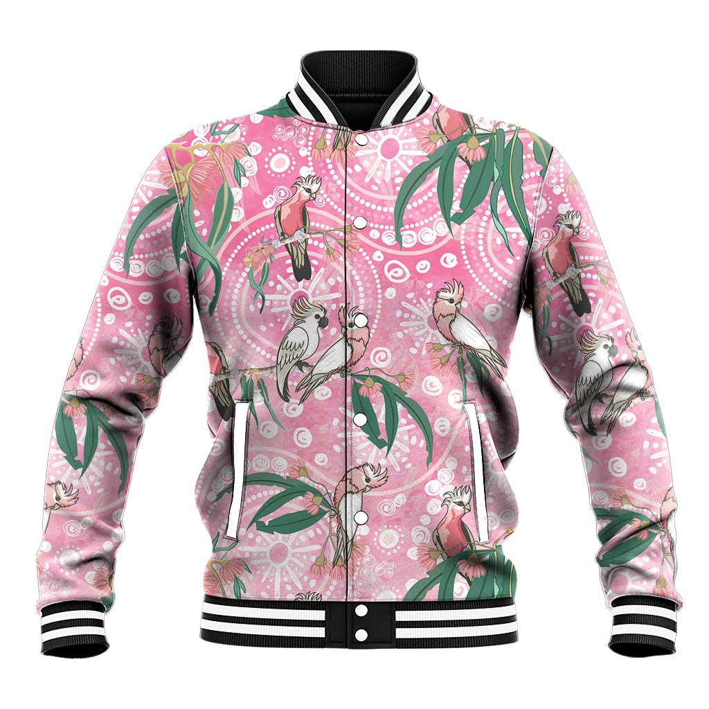 Australia Galah Aboriginal Baseball Jacket Breast Cancer Awareness - Aussie Hoodie