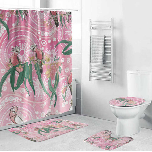 Australia Galah Aboriginal Bathroom Set Breast Cancer Awareness - Aussie Hoodie