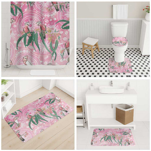 Australia Galah Aboriginal Bathroom Set Breast Cancer Awareness - Aussie Hoodie