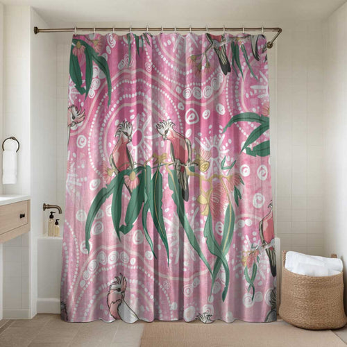 Australia Galah Aboriginal Bathroom Set Breast Cancer Awareness - Aussie Hoodie