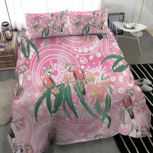 Australia Galah Aboriginal Bedding Set Breast Cancer Awareness - Aussie Hoodie