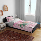 Australia Galah Aboriginal Bedding Set Breast Cancer Awareness - Aussie Hoodie