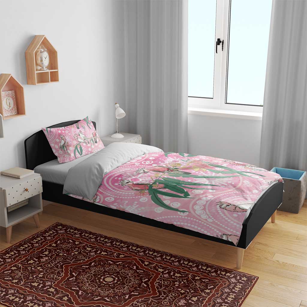 Australia Galah Aboriginal Bedding Set Breast Cancer Awareness - Aussie Hoodie