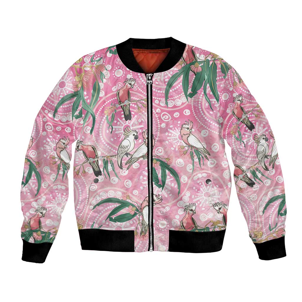 Australia Galah Aboriginal Bomber Jacket Breast Cancer Awareness - Aussie Hoodie