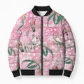 Australia Galah Aboriginal Bomber Puffer Jacket Breast Cancer Awareness - Aussie Hoodie