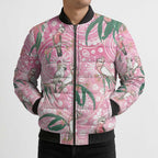 Australia Galah Aboriginal Bomber Puffer Jacket Breast Cancer Awareness - Aussie Hoodie