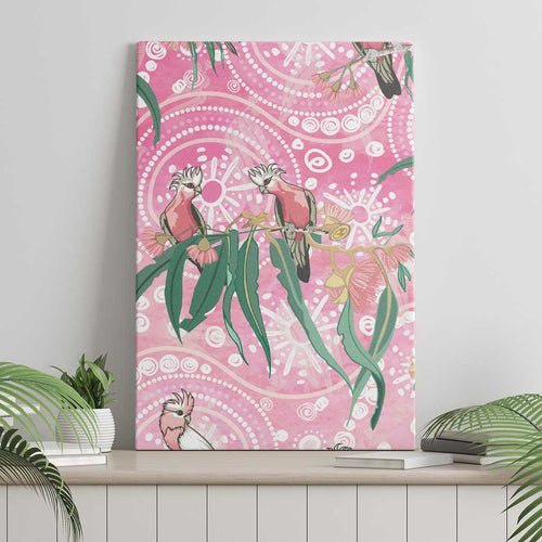 Australia Galah Aboriginal Canvas Wall Art Breast Cancer Awareness - Aussie Hoodie