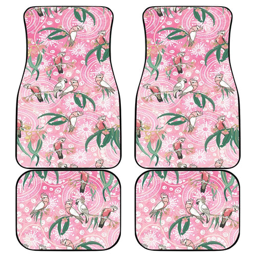 Australia Galah Aboriginal Car Mats Breast Cancer Awareness - Aussie Hoodie