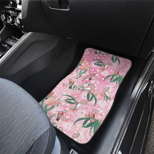 Australia Galah Aboriginal Car Mats Breast Cancer Awareness - Aussie Hoodie