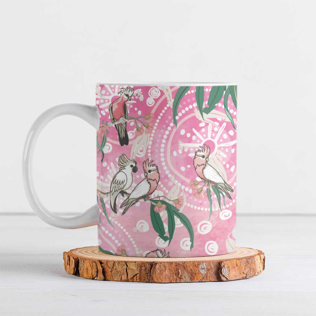 Australia Galah Aboriginal Ceramic Mug Breast Cancer Awareness - Aussie Hoodie