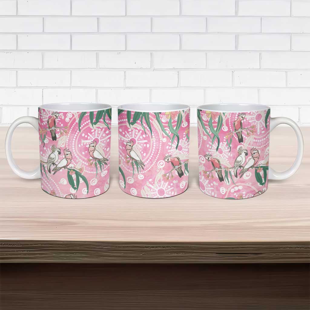 Australia Galah Aboriginal Ceramic Mug Breast Cancer Awareness - Aussie Hoodie