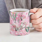 Australia Galah Aboriginal Ceramic Mug Breast Cancer Awareness - Aussie Hoodie