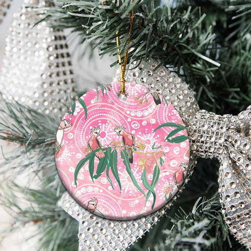 Australia Galah Aboriginal Ceramic Ornament Breast Cancer Awareness - Aussie Hoodie