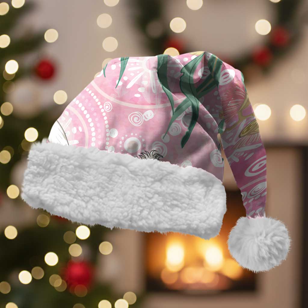 Australia Galah Aboriginal Christmas Santa Hat Breast Cancer Awareness - Aussie Hoodie