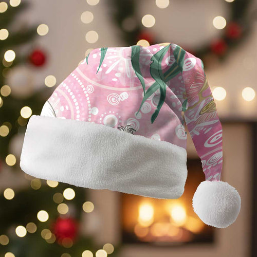 Australia Galah Aboriginal Christmas Santa Hat Breast Cancer Awareness - Aussie Hoodie