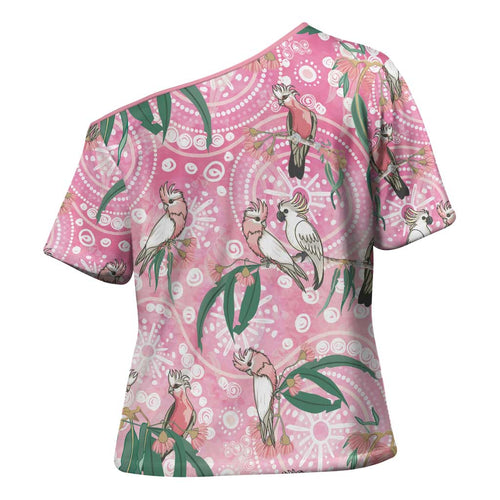 Australia Galah Aboriginal Cross Shoulder Shirt Breast Cancer Awareness - Aussie Hoodie