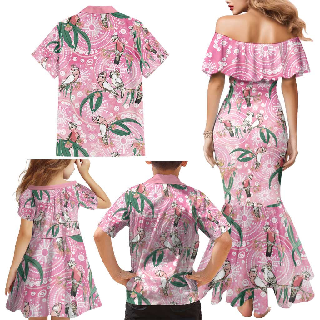 Australia Galah Aboriginal Family Matching Mermaid Dress and Hawaiian Shirt Breast Cancer Awareness - Aussie Hoodie
